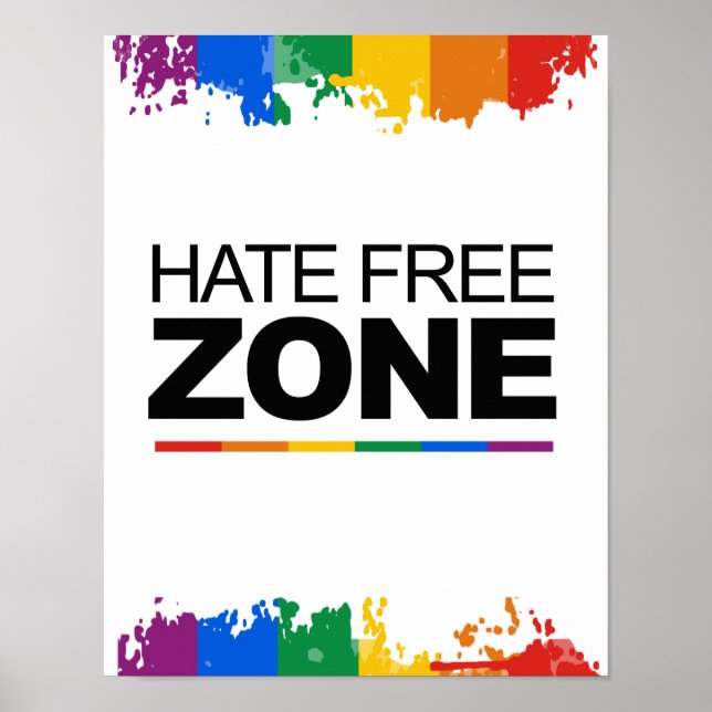 HATE FREE ZONE POSTER (Front)