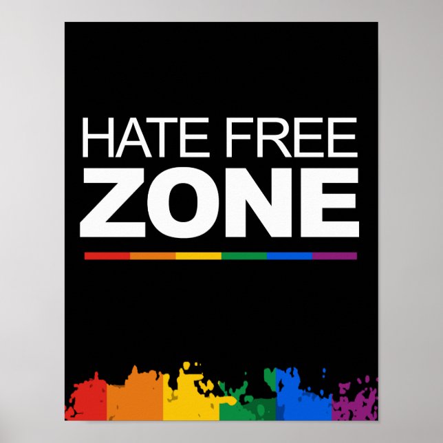 HATE FREE ZONE POSTER (Front)
