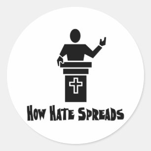 Hate From The Pulpit Classic Round Sticker