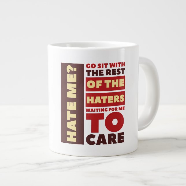 Hate - Gift Jumbo Mug (Front Right)