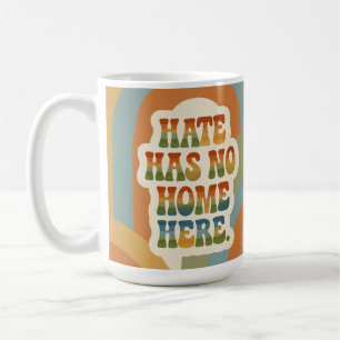 Hate Has No Home Here Retro Rainbow Coffee Mug