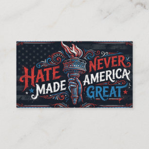 Hate Never Made America Great Vintage Patriotic  Calling Card