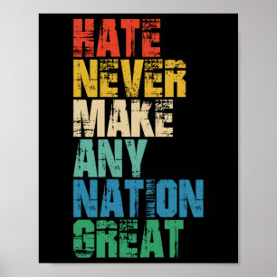Hate Never Made Any Nation Great Anti Trump Impeac Poster