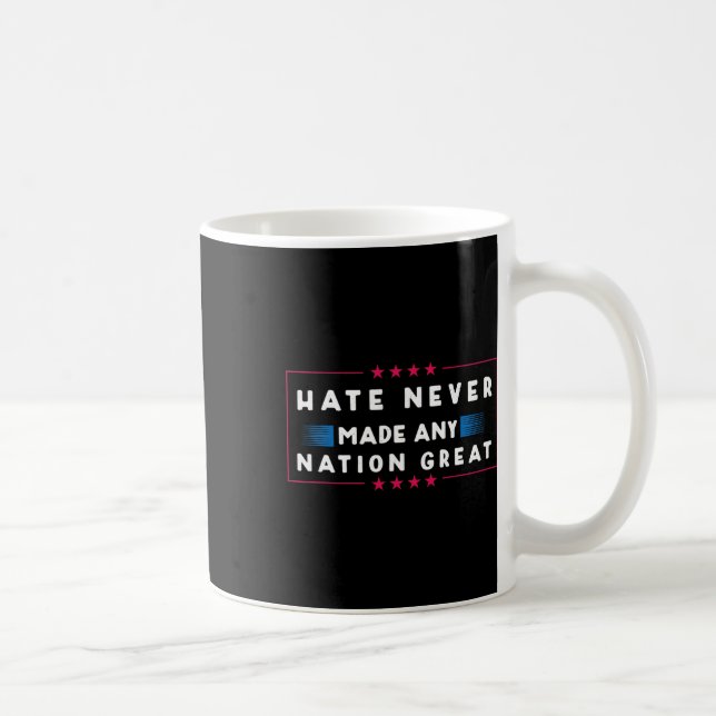 Hate Never Made Any Nation Great  Coffee Mug (Right)