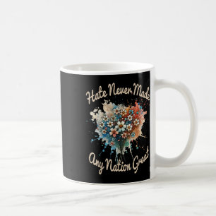 Hate Never Made Any Nation Great, Funny Anti-trump Coffee Mug