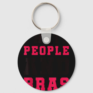 Hate people and bras funny sarcastic adults women key ring