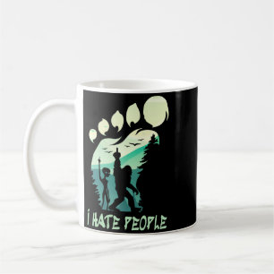Hate People Funny Alien Bigfoot Mountains Trip Coffee Mug
