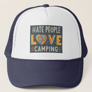 Hate People Love Camping Trucker Hat