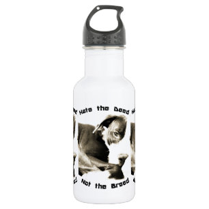 hate the deed not the breed pitbull 532 ml water bottle