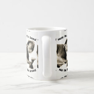 hate the deed not the breed pitbull coffee mug