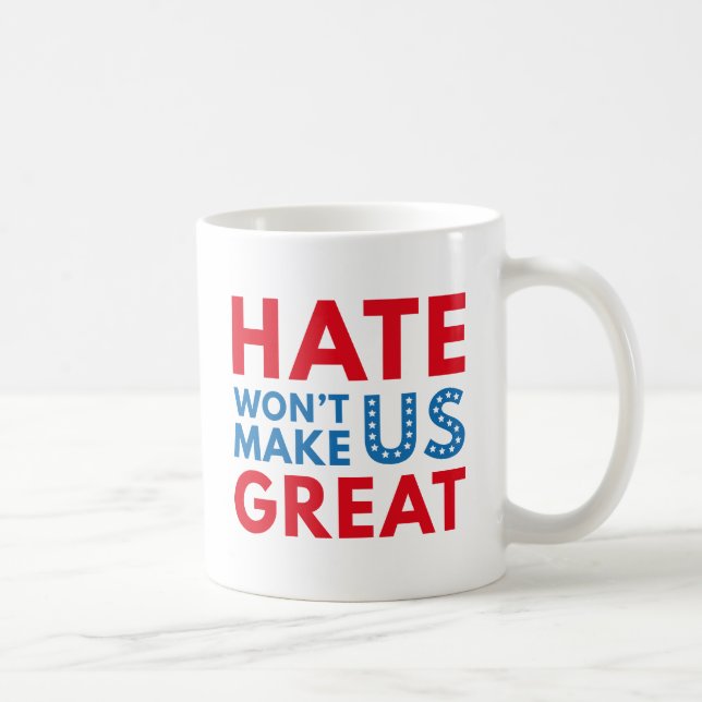 Hate Will Not Make US Great Coffee Mug (Right)