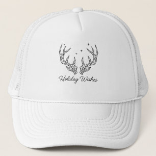 HatElegant "Holiday Wishes" Antler Hat for Christm