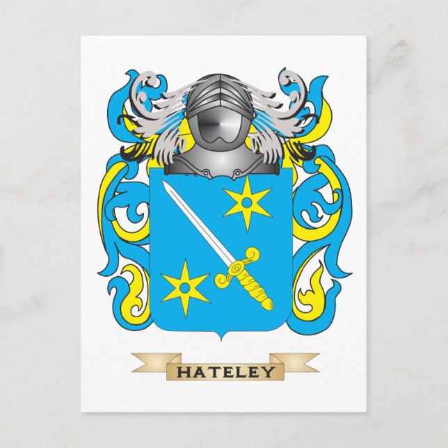 Hateley Coat of Arms (Family Crest) Postcard (Front)