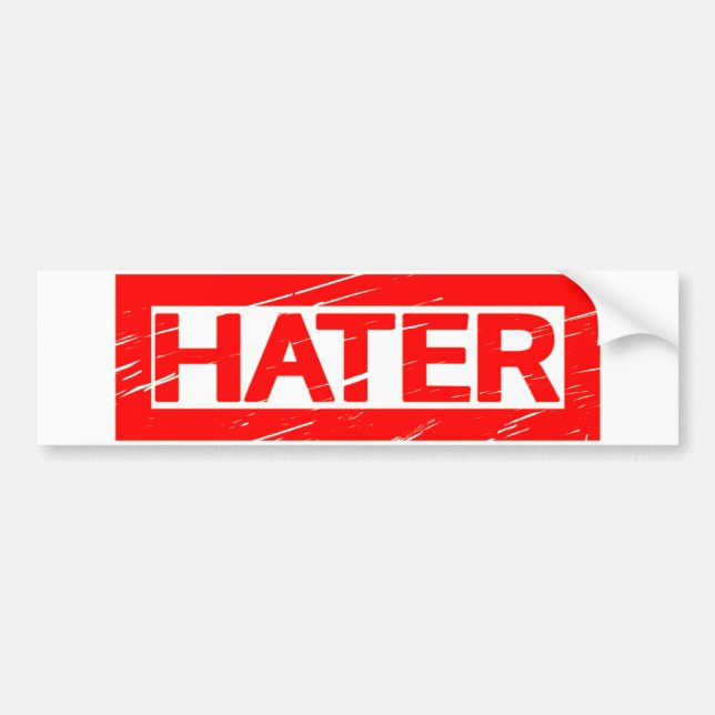 Hater Stamp Bumper Sticker (Front)