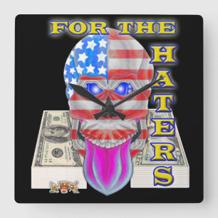 Haters Square Wall Clock