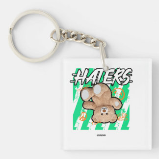 HATERS Teddy Bear - Embrace the Love with a Touch Key Ring