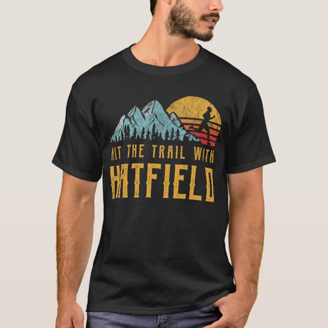 HATFIELD Running - Hit The Trail with Family Name T-Shirt (Front)