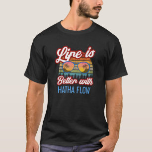 Hatha Flow Yoga Vintage Sunset Yoga Teacher Yoga B T-Shirt