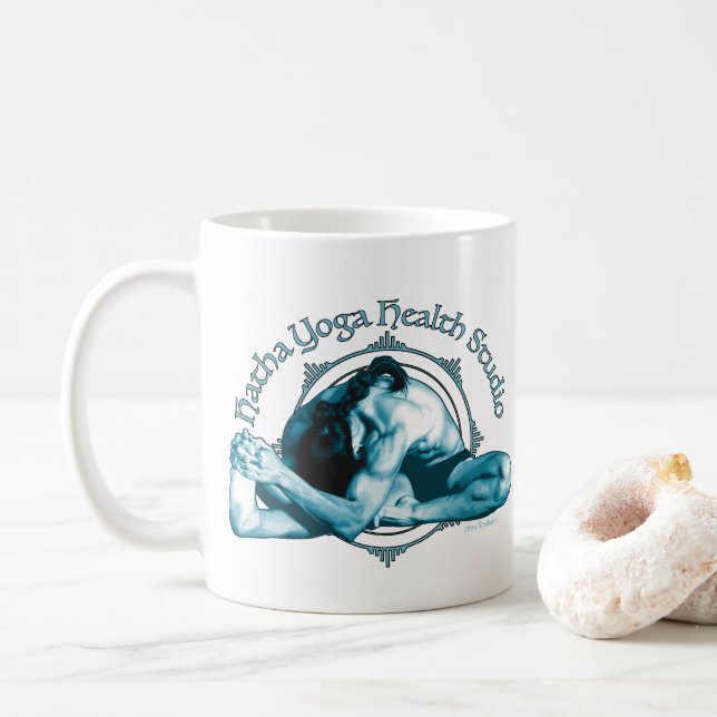 Hatha Yoga Health Studio  Coffee Mug (With Donut)