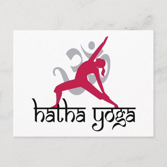 Hatha Yoga Pose Postcard (Front)