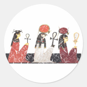 Hathor,Ra and Selkis Classic Round Sticker