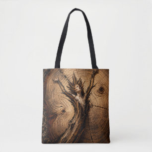 “Hathoria” –  A Woman in Nature Portrait Tote Bag