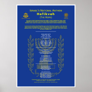 HaTikvah-Israel's-National-Anthem Poster