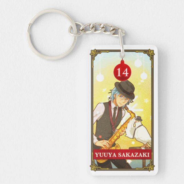 Hatoful Advent calendar 14: Yuuya Sakazaki Key Ring (Front)