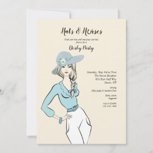 Hats and Horses Derby Party Invitation