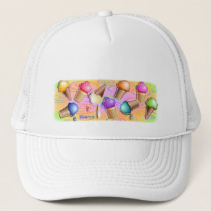 Hats, Caps - Pop Art Ice Cream Cones