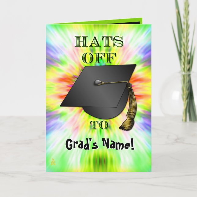 Hats Off! (Graduation Card) Card (Front)