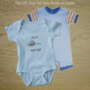 Hats Off-Grey Hat Baby Bodysuit