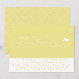 HATS OFF TO THE GRADUATE GRADUATION INVITATION
