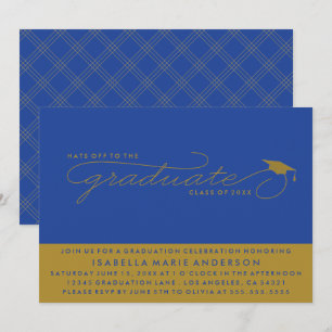 HATS OFF TO THE GRADUATE GRADUATION INVITATION