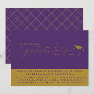 HATS OFF TO THE GRADUATE   GRADUATION INVITATION
