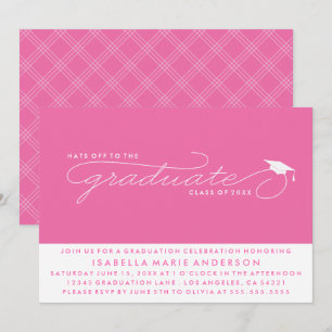 HATS OFF TO THE GRADUATE GRADUATION INVITATION