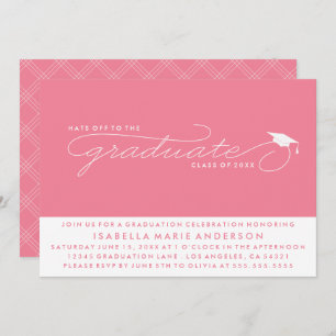 HATS OFF TO THE GRADUATE   GRADUATION INVITATION