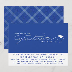 HATS OFF TO THE GRADUATE   GRADUATION INVITATION