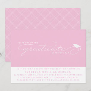 HATS OFF TO THE GRADUATE GRADUATION INVITATION