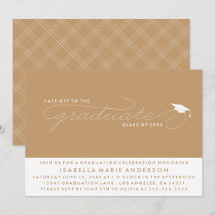 HATS OFF TO THE GRADUATE GRADUATION INVITATION
