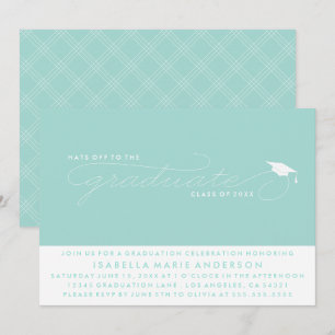 HATS OFF TO THE GRADUATE   GRADUATION INVITATION