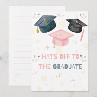 Hats Off To The Graduate Thank You Card