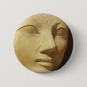 Hatshepsut statue, Pharaoh Hatshepsut of Egypt 6 Cm Round Badge