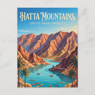 Hatta Mountains and Hatta Dam United Arab Emirates Postcard