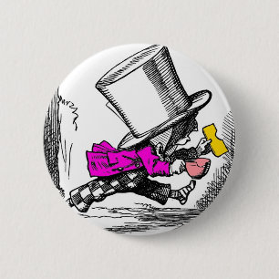 Hatter left the court 6 cm round badge