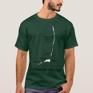 HATTERAS ISLAND MAP WITH VILLAGES T-Shirt