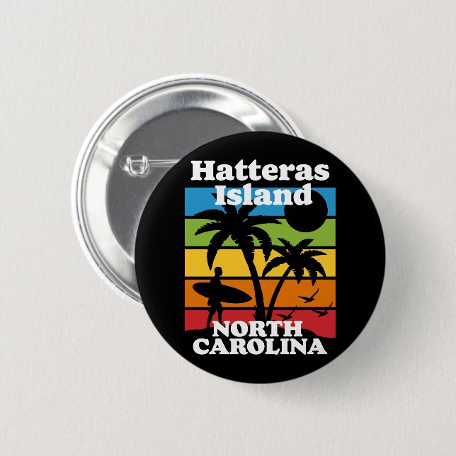 Hatteras Island,North Carolina 6 Cm Round Badge (Front & Back)