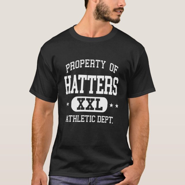 Hatters Retro Athletic Property Dept  1 T-Shirt (Front)