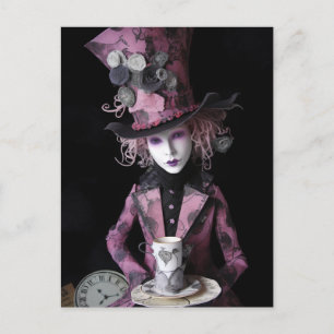 Hatters Tea Mixed Media Postcard