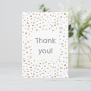 Hattie Confetti Watercolor Dots Thank You Card